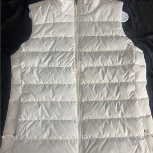 North Face White Puffer Vest